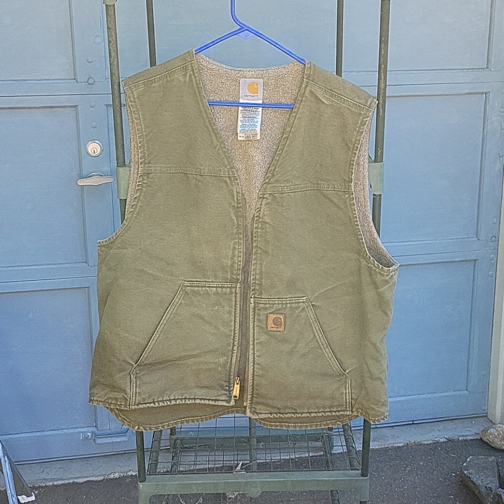 Green Carhartt Vest X-Large Regular